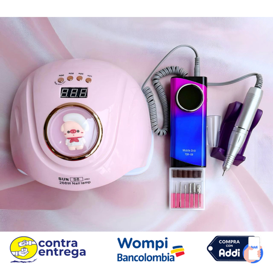 KIT PROFESIONAL SUN S8 PRO 268W + DRILL INALAMBRICO 30.000 RPM.