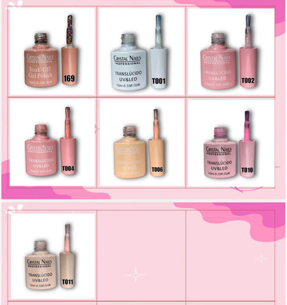 DOCENA ESMALTES SEMIPERMANENTES CRYSTAL NAILS.