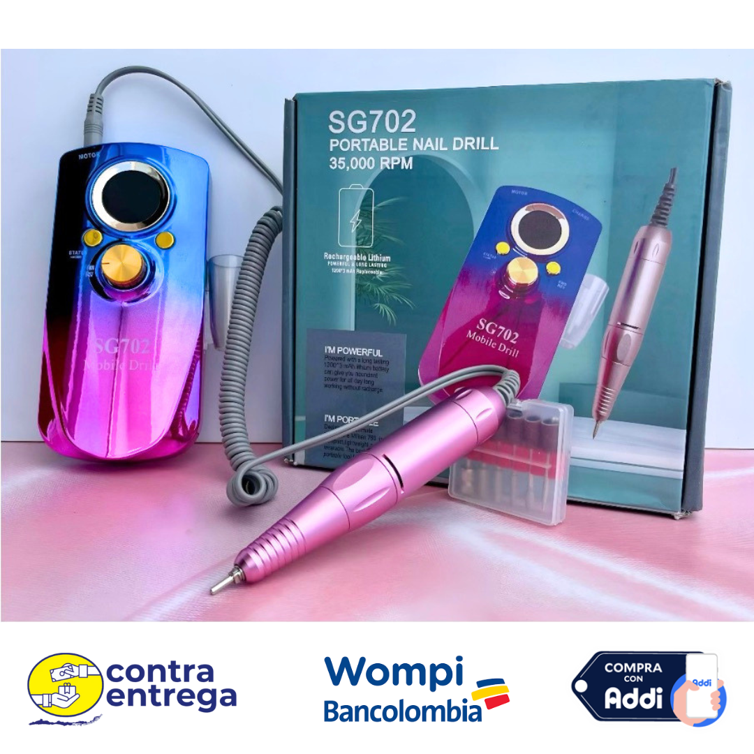 DRILL PULIDOR INALÁMBRICO SG - 702 30.000 RPM. - Aned Cosmetics