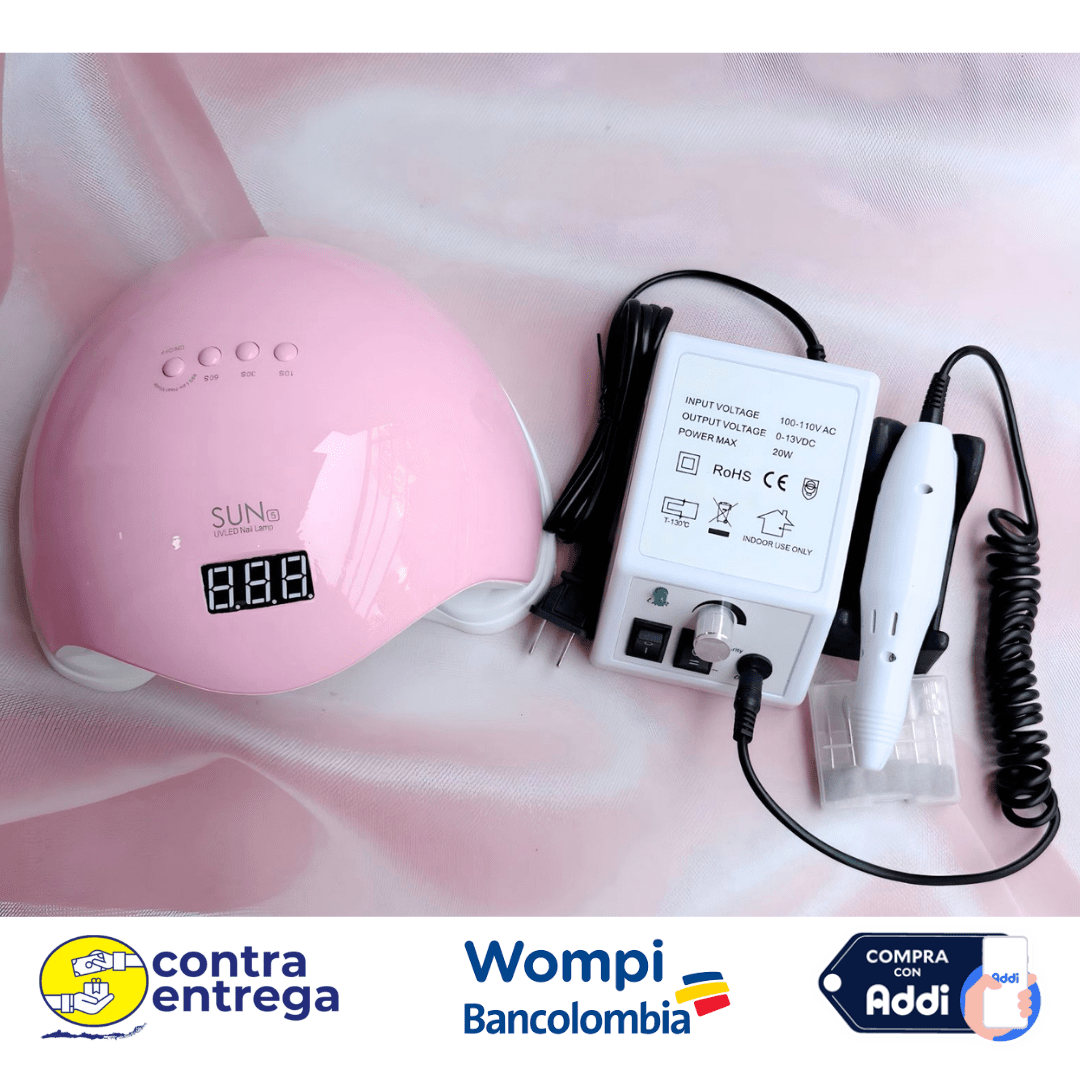 KIT LAMPARA LED UV 48W + DRILL PULIDOR MERCEDES 2000. - Aned Cosmetics