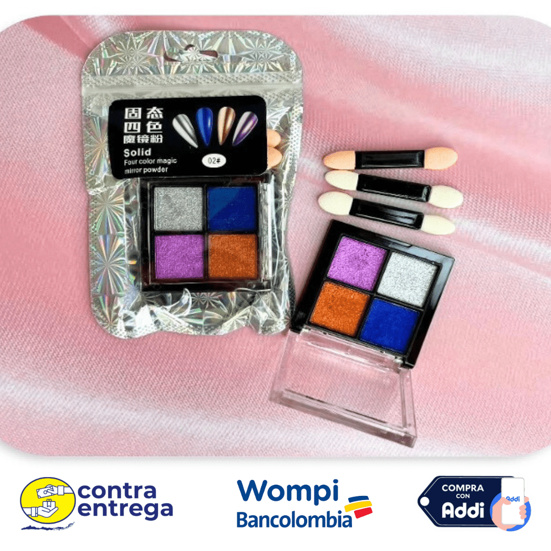 PALETA EFECTO ESPEJO X4 TONOS. - Aned Cosmetics