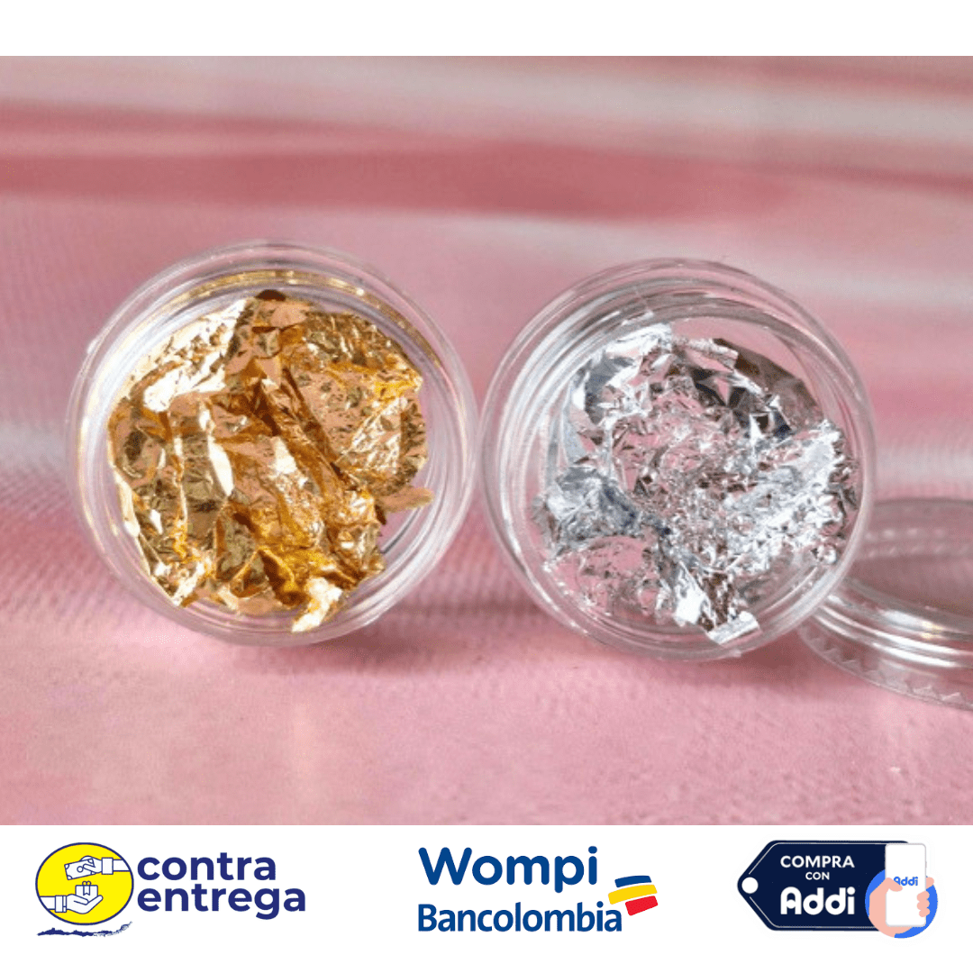 PAPEL DECORATIVO ORO / PLATA. - Aned Cosmetics