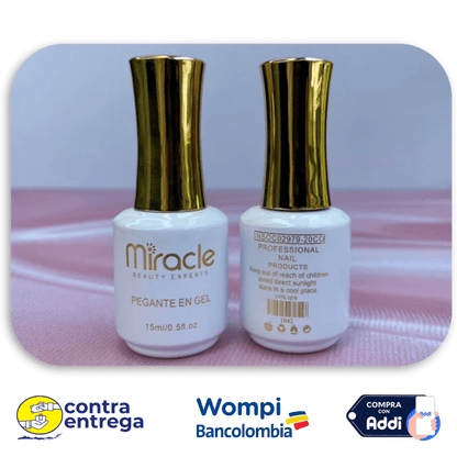 PEGA EN GEL PARA UÑAS MIRACLE 15 ML. - Aned Cosmetics