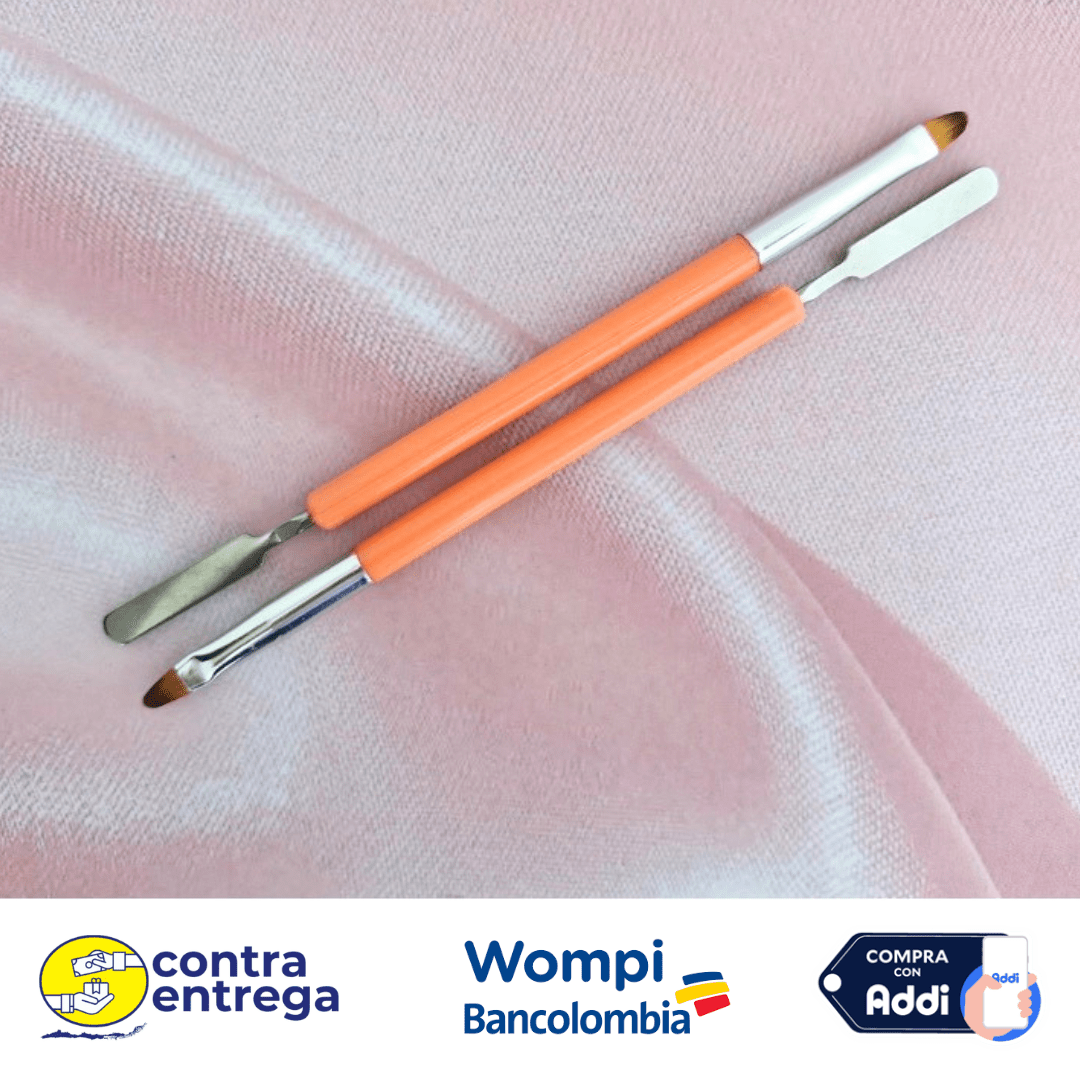 PINCEL DOBLE PARA POLYGEL. - Aned Cosmetics