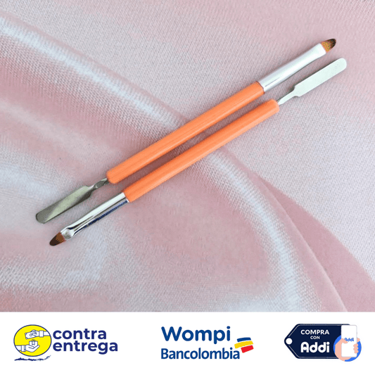 PINCEL DOBLE PARA POLYGEL. - Aned Cosmetics