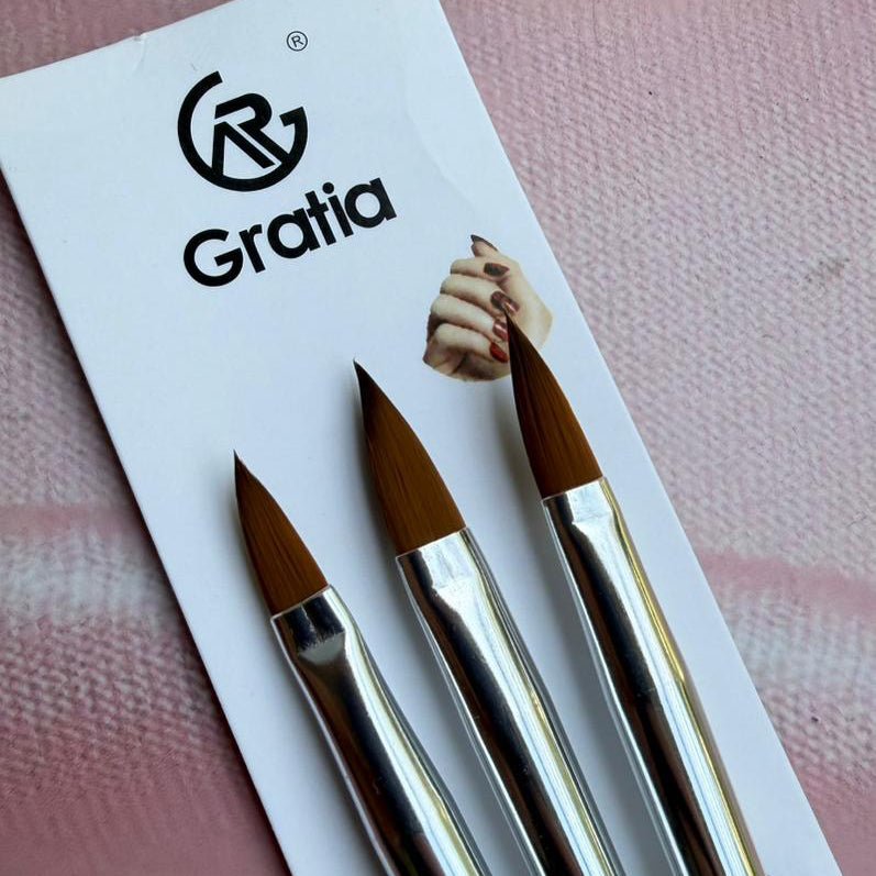SET DE PINCELES ACRÍLICOS X3. - Aned Cosmetics