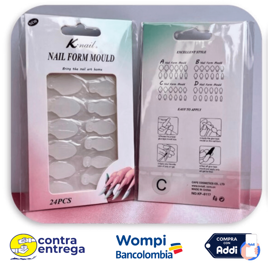 SET MOLDE PARA FRANCES EN SILICONA X24 UNIDADES. - Aned Cosmetics