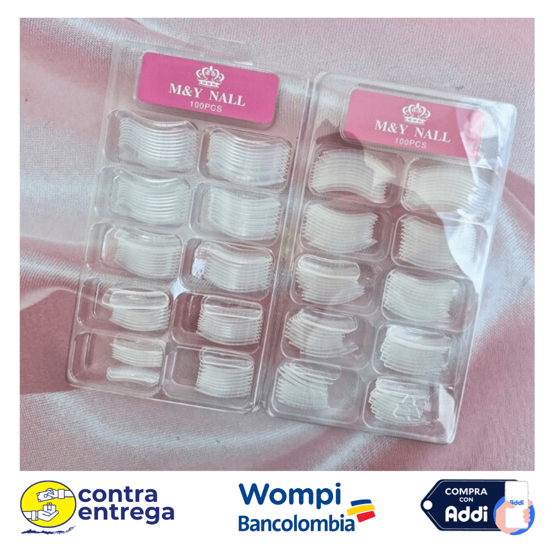 SET X100 UNIDADES MOLDE PARA UÑAS DUAL M&Y. - Aned Cosmetics