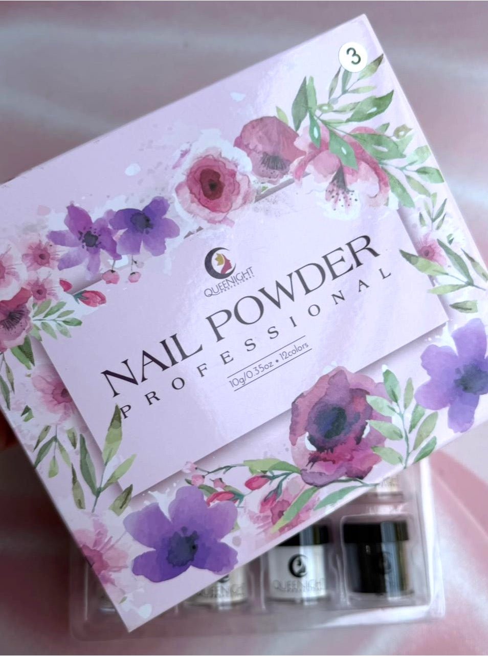 SET X12 POLVOS ACRÍLICOS QUEEN NIGHT 10 GR. - Aned Cosmetics