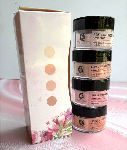 SET X4 POLVOS ACRÍLICOS QUEEN NIGHT 14 GR. - Aned Cosmetics