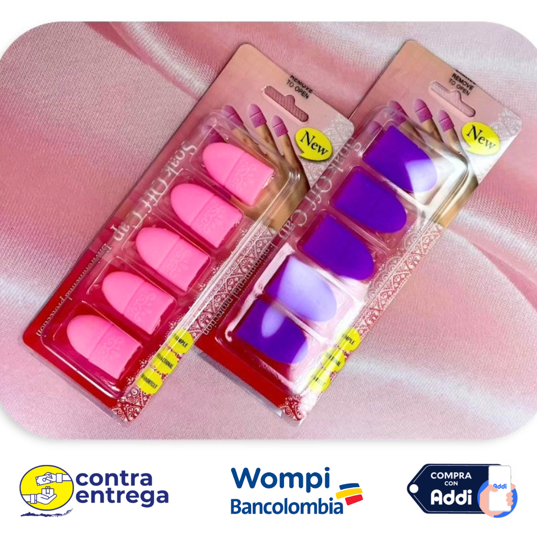SET X5 CAPUCHONES EN SILICONA. - Aned Cosmetics