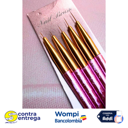 SET X5 PINCELES DELINEADORES. - Aned Cosmetics