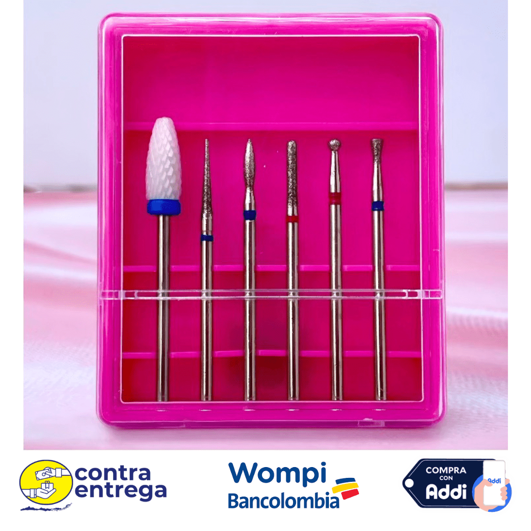 SET X6 PUNTAS PARA DRILL PULIDOR. - Aned Cosmetics
