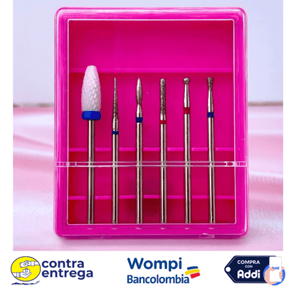 SET X6 PUNTAS PARA DRILL PULIDOR. - Aned Cosmetics